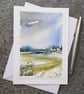 Village Edge. Blank Card. Original Watercolour Painting. 260149 - Image 4
