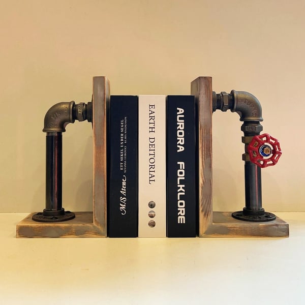 Industrial Bookends Pair