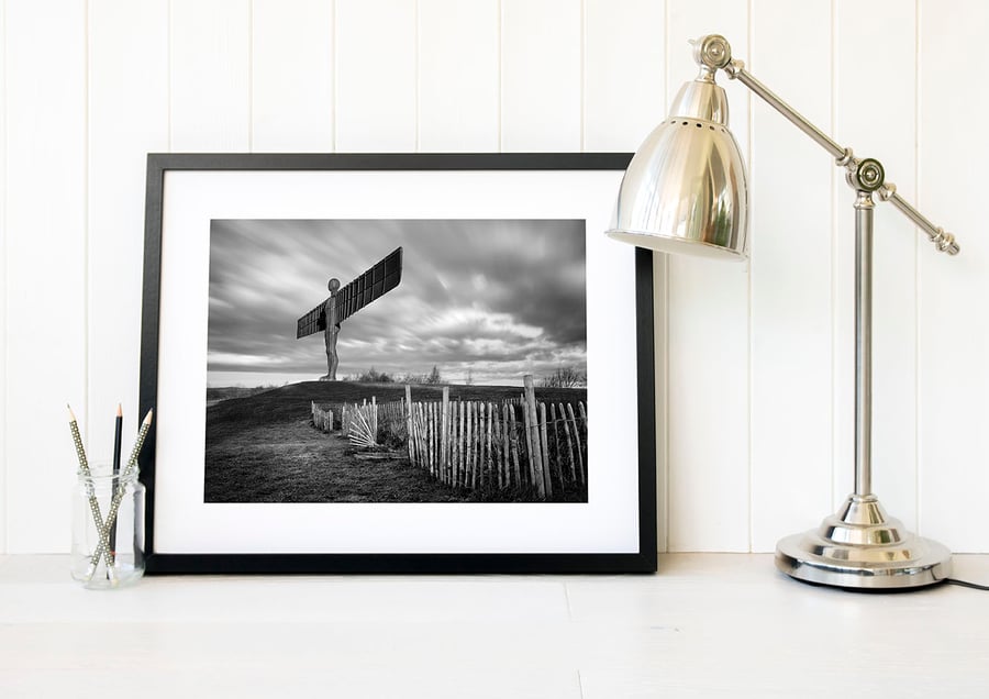 Angel of the North wall art print - North East England landscape print