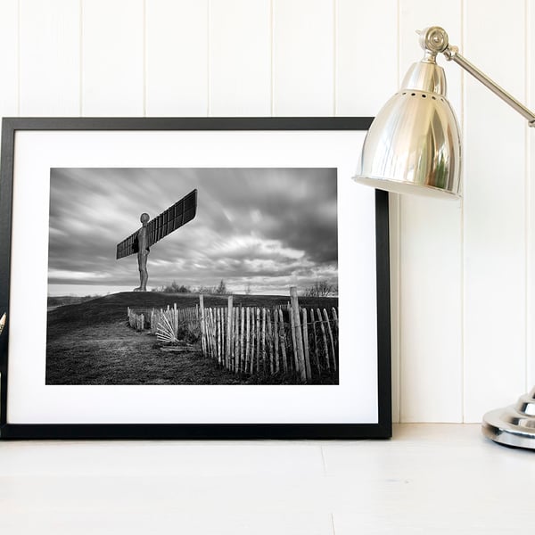 Angel of the North wall art print - North East England landscape print