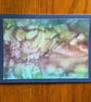 Handmade photo card of original abstract painting 'Multicoloured Cloudy'