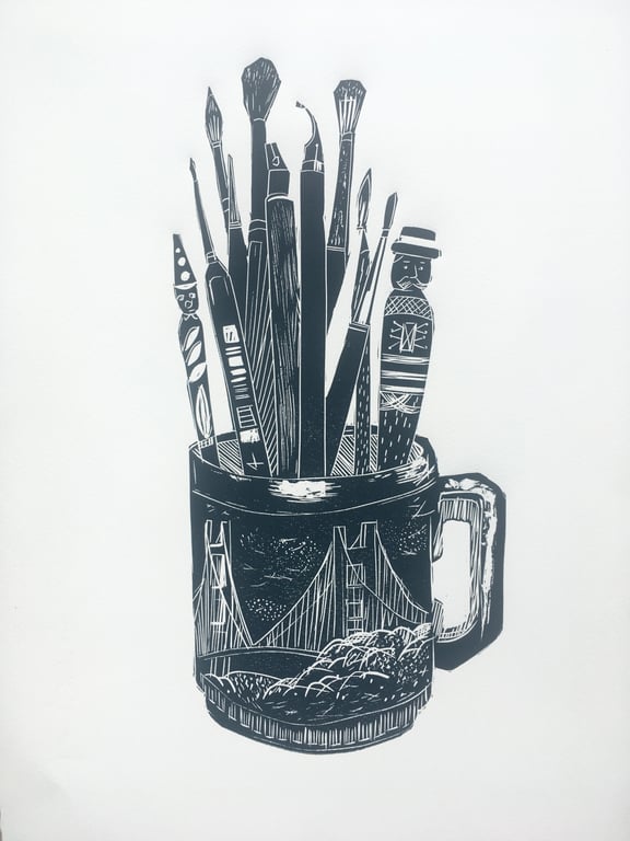 Humber Bridge Mug - Hornsea Pottery 