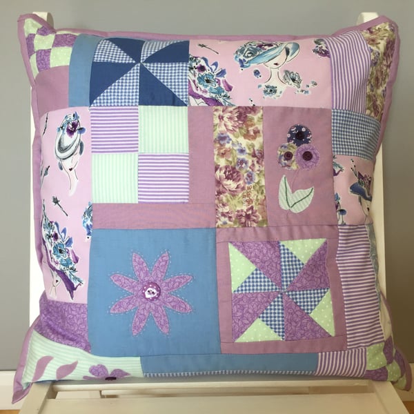 Patchwork and Appliqué Cushion