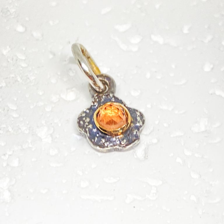 Daisy Silver and Gold Charm Handmade 