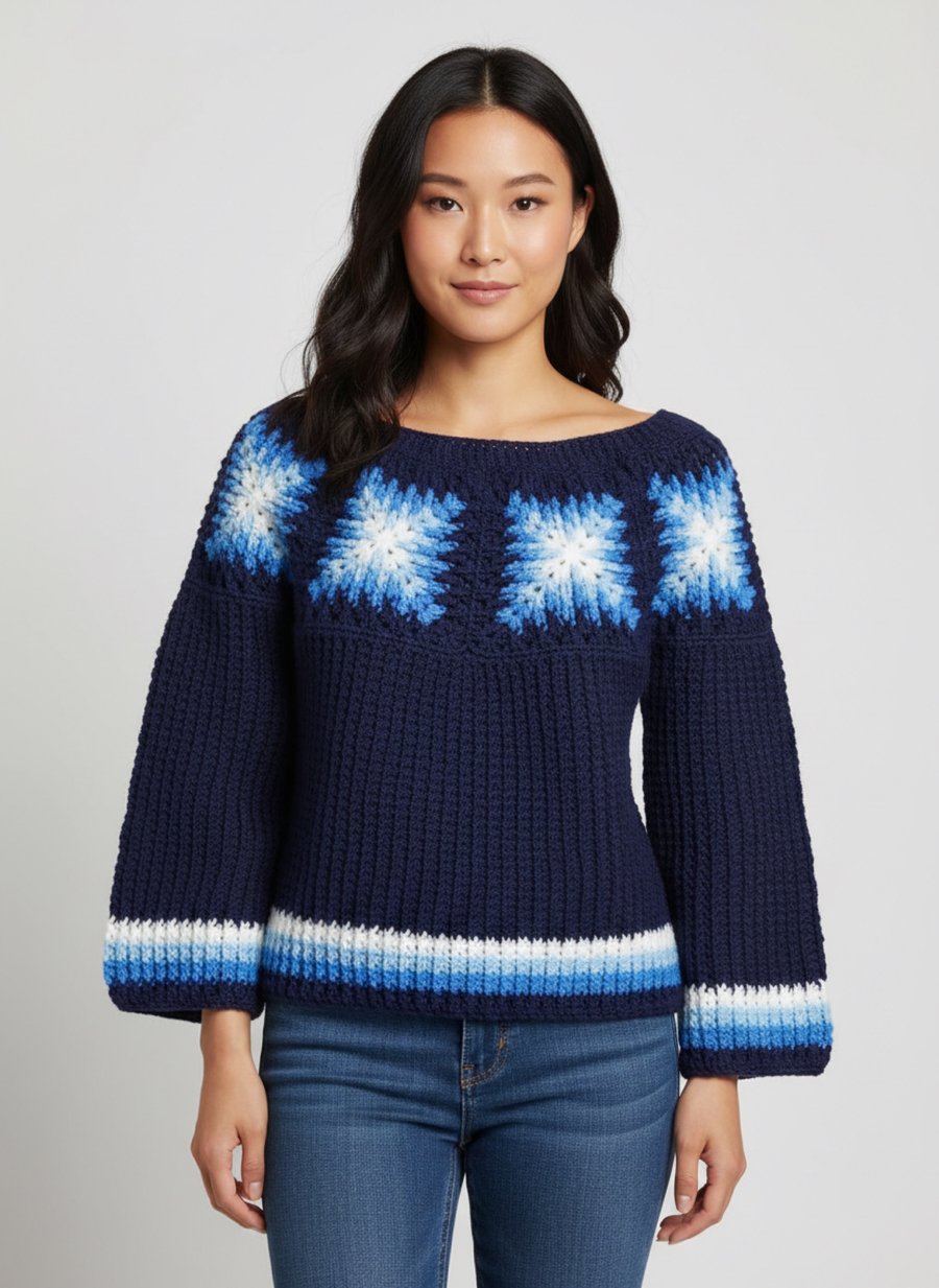 Alpine Crochet Sweater 