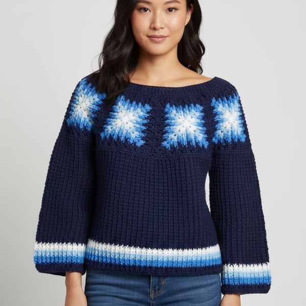 Alpine Crochet Sweater 
