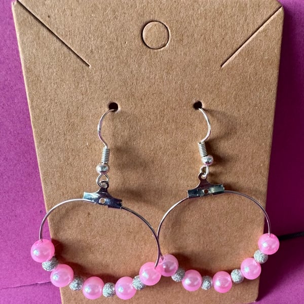 Beaded hoop earrings 