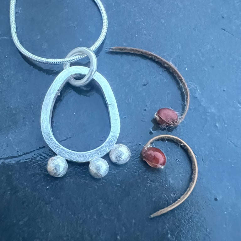 Silver  Seed Pod Necklace