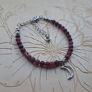 Garnet stone bracelet 