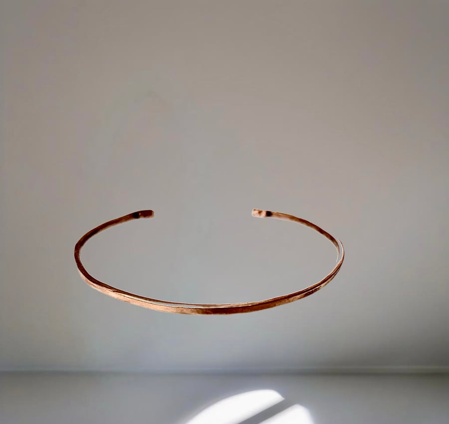 Simple Oxidised Copper Bangle Unisex, Gift for him, Birthday, Gift for her