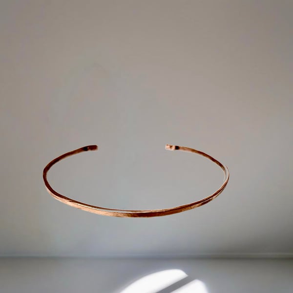 Simple Oxidised Copper Bangle Unisex, Gift for him, Birthday, Gift for her