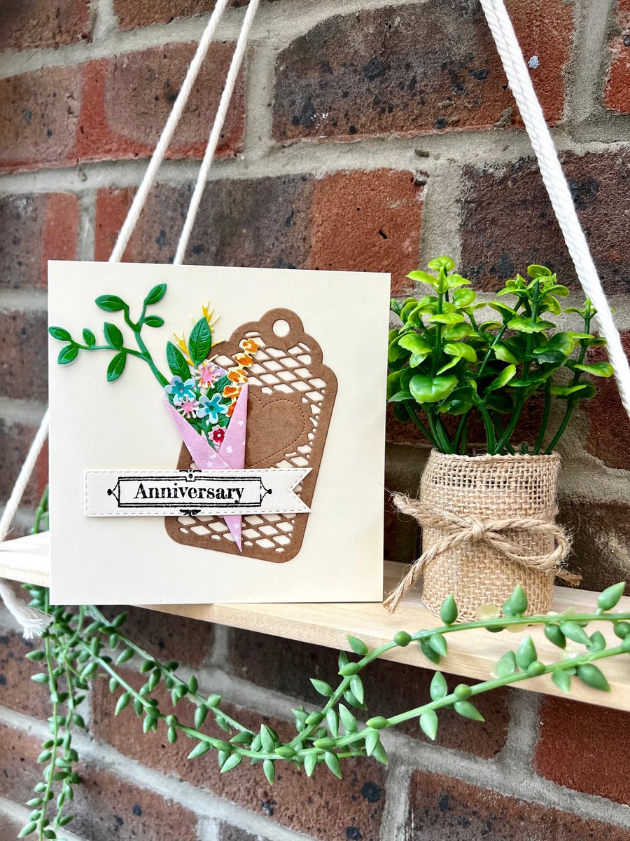 Anniversary Card - ‘Pink Bouquet of flowers’