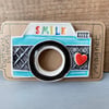 Ceramic camera magnet open lens green