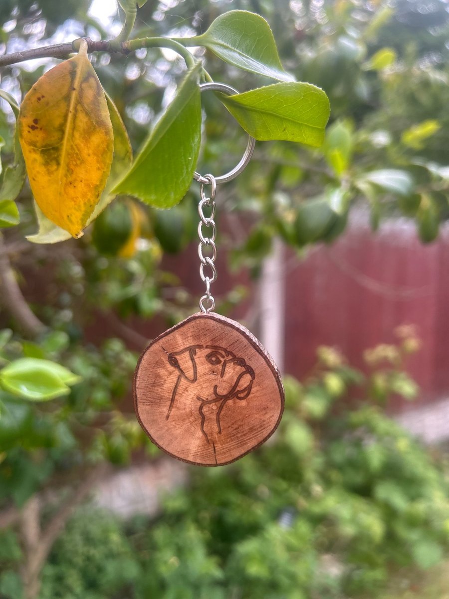 Personalised Wooden Pet Memorial Keyring