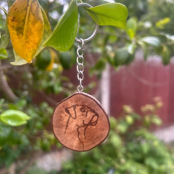 Personalised Wooden Pet Memorial Keyring