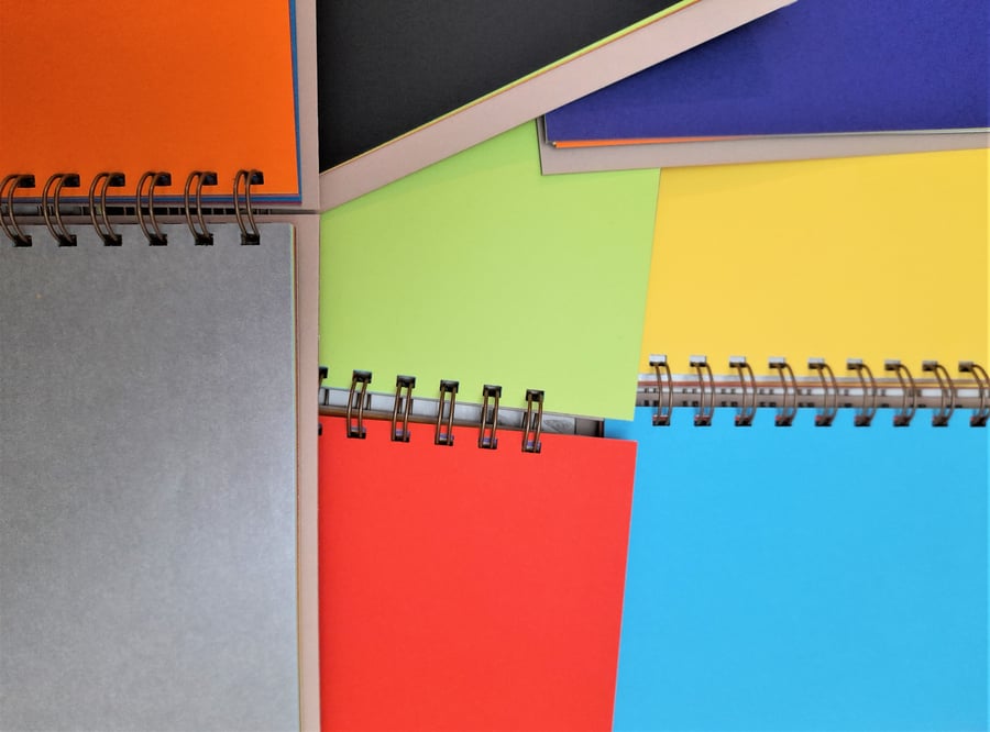 Large Multi-coloured blank junk journal - notebook - smash book - glue book