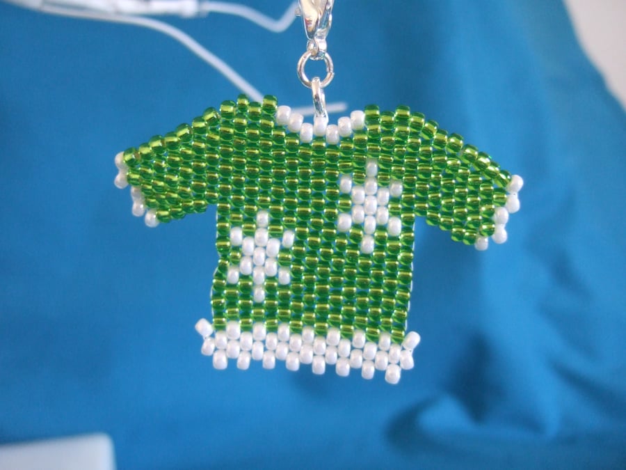 Green Snowflake Christmas Jumper Charm Decoration