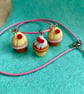 Cutie-pie Cupcake Earring and Necklace Set - Image 4