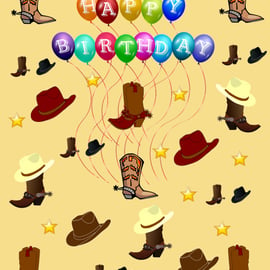 Line Dancers Birthday Card A5 