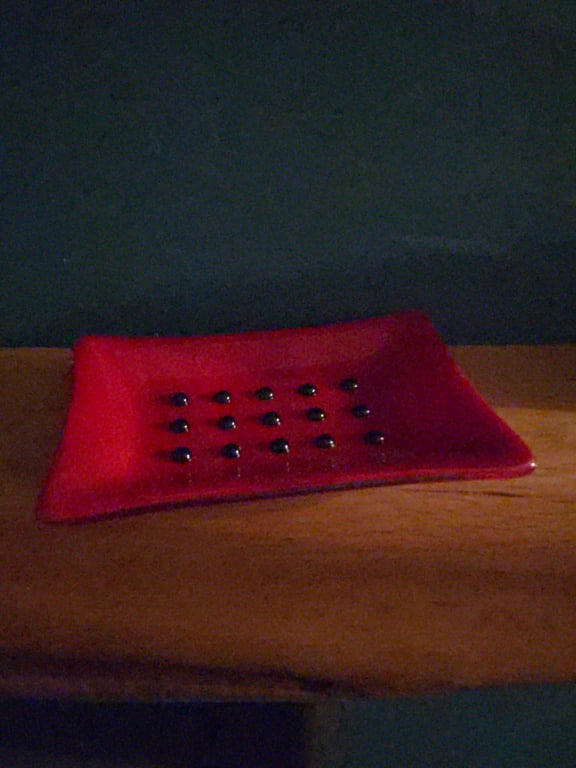 Fused Glass Soap Dish 15cm Choice of colours