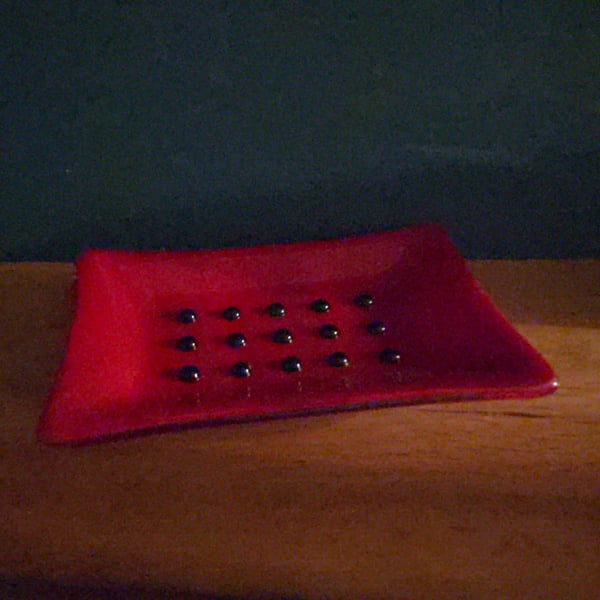 Fused Glass Soap Dish 15cm Choice of colours