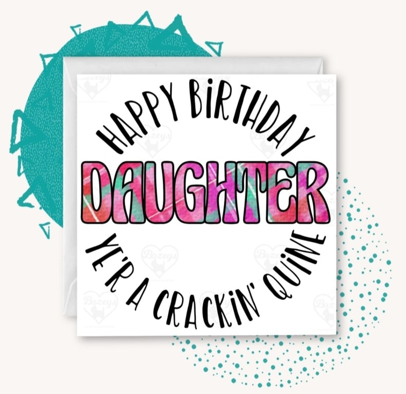 Happy Birthday Daughter - Tartan Doric Card