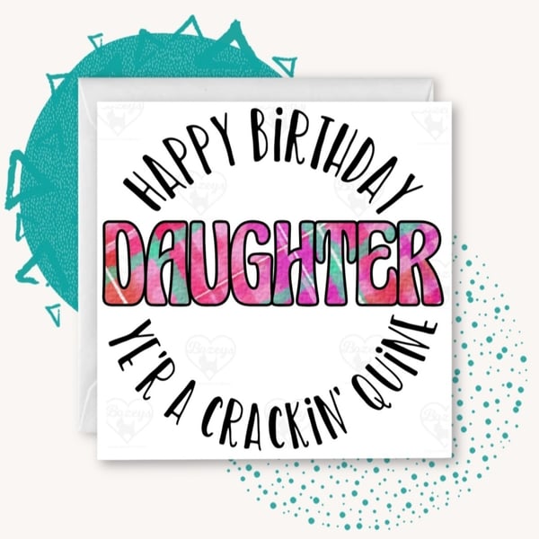 Happy Birthday Daughter Doric Card