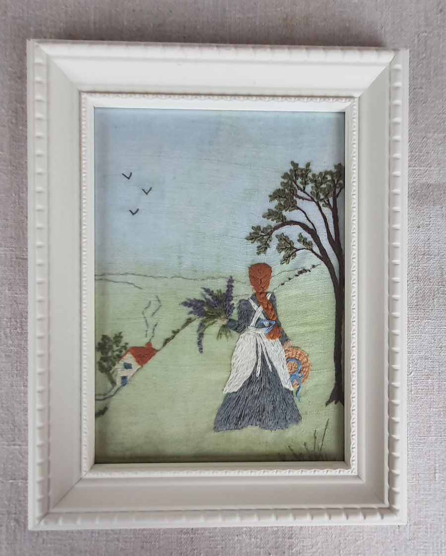 Embroidered Picture - Gathering Lilac