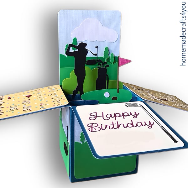 3D Box Golf Card - Folksy