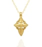 Gold vermeil Cross charm pendant and chain.