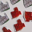 Liverpool Landmark watercolour stickers