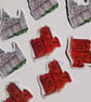 Liverpool Landmark watercolour stickers