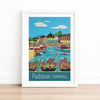 Padstow Cornwall travel poster print