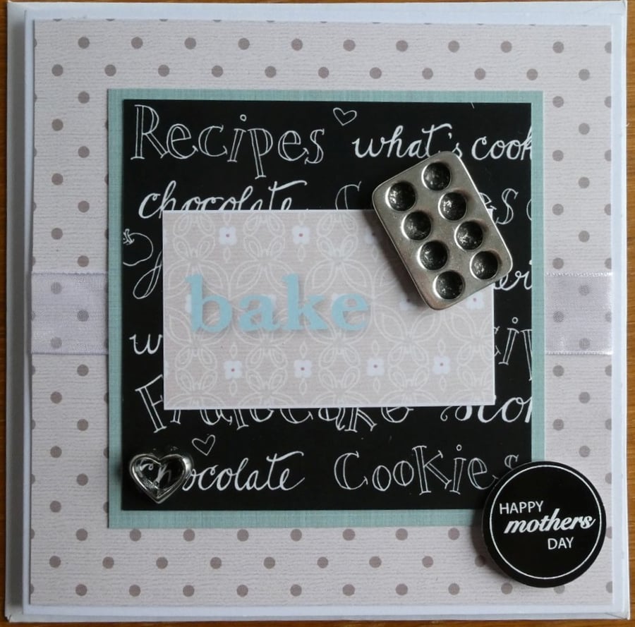 Baking Mother's Day or Birthday Card - Taupe