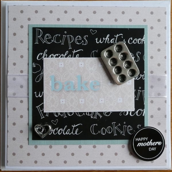 Baking Mother's Day or Birthday Card - Taupe
