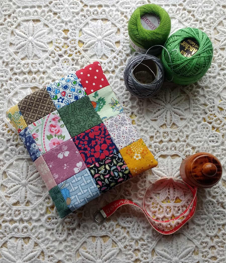 Each One With A Tale Behind It patchwork squares needlecase