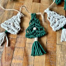 Macrame Rustic Christmas Tree Garland 