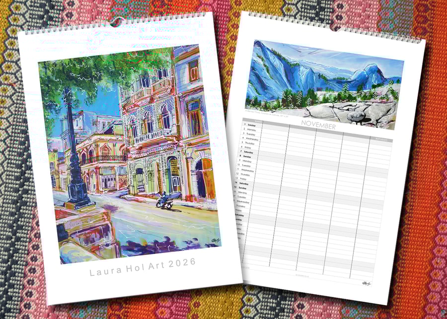 Laura Hol Art 2026 Family Calendar (A3) 