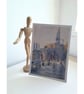  Art print Charles Cross Roundabout Plymouth from original painting A4 - Image 3