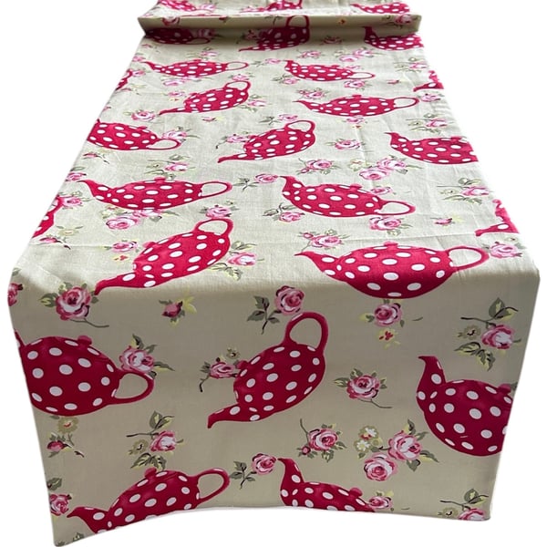 Time For Tea Table Runner 1m x 30cm Gift Idea
