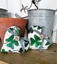 SALE 2026 - PAIR of LUCKY SHAMROCK FABRIC HEARTS - with lavender or padded - Image 7