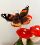 Needle felted butterfly and toadstool indoor decoration  - Image 3