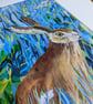 Hare Art Print -  Meadow Hare mounted art - Image 5