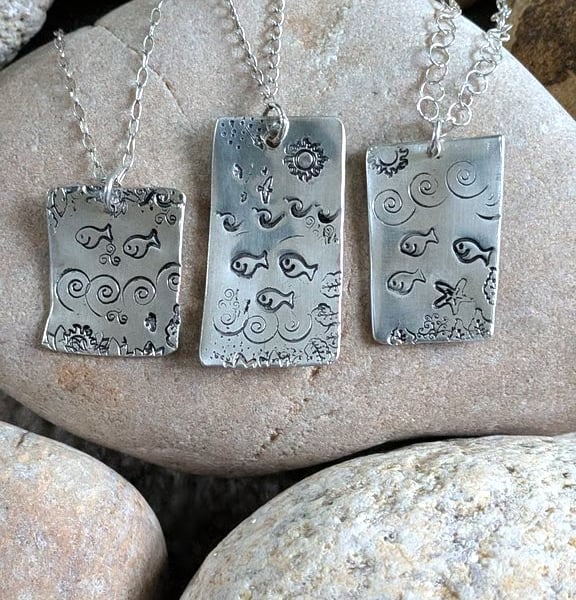 Under the Sea Sterling Silver Pendants