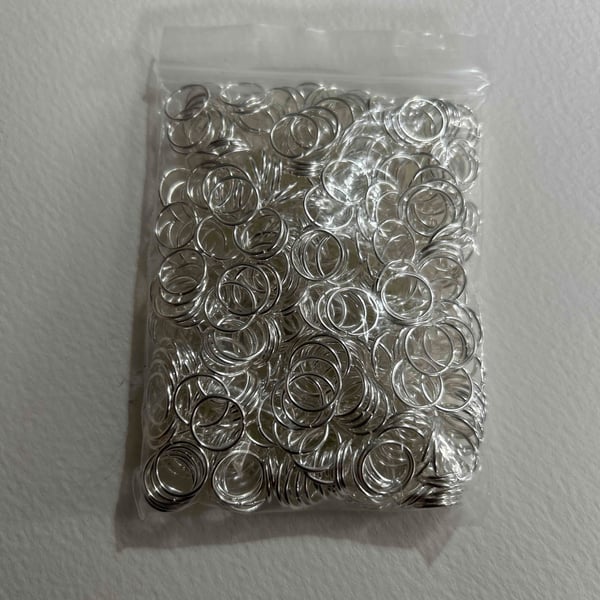 Assorted silver jump rings for jewellery making (f14)