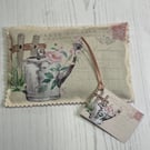 Vintage Postcard Lavender Sachet Watering Can and Flowers PB2