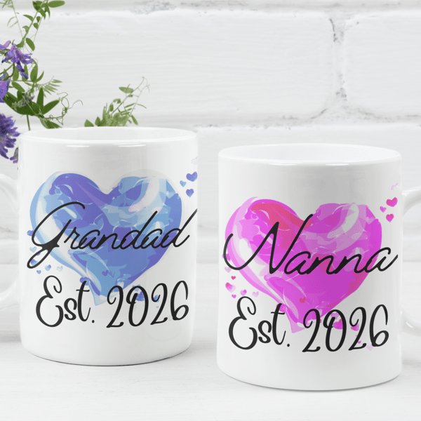 New Nanna Grandad Mug Set Of 2 Mugs New Grandparent Mug Gifts 2026