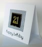 Black and gold 21st Birthday card - Image 2
