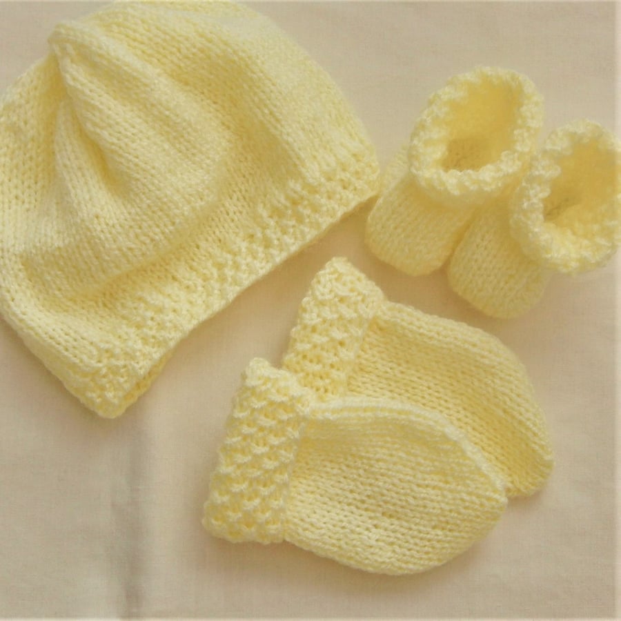 3 Piece Hat Set for Baby, Baby Hat, Baby Shower Gift, Gift Ideas for Baby