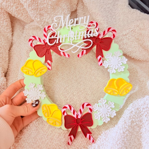  3D Printed Christmas Wreath 
